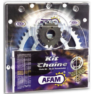 KIT CHAINE RENFORCE AFAM POLARIS 500 SCRAMBLER 00/11 CHAINE 520 ACIER TYPE XSR