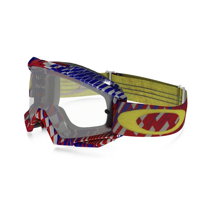 Masque OAKLEY Proven Podium Check Red/Blue écran transparent