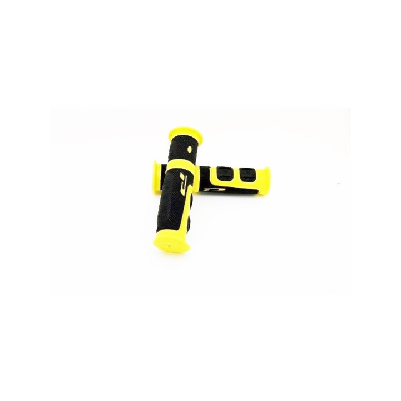 POIGNEES PROGRIP 964 EVO POUR QUAD AVEC GACHETTE 2X22mm JAUNE