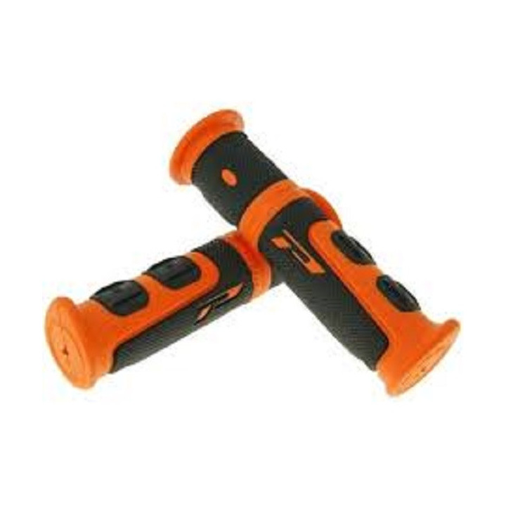 POIGNEES  PROGRIP 964 EVO POUR QUAD AVEC GACHETTE 2X22mm ORANGE