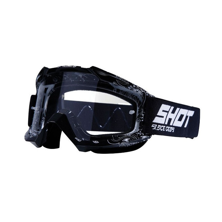 LUNETTES MASQUE MOTO CROSS SHOT ASSAULT BANDANA BLACK 2019