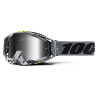 LUNETTES MASQUE 100% RACECRAFT NARDO BLACK ECRAN MIROIR ARGENT