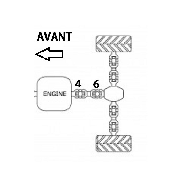 Croisillon de cardan TRANSMISSION ARRIERE CAN AM RENEGADE-OUTLANDER 500-650-800