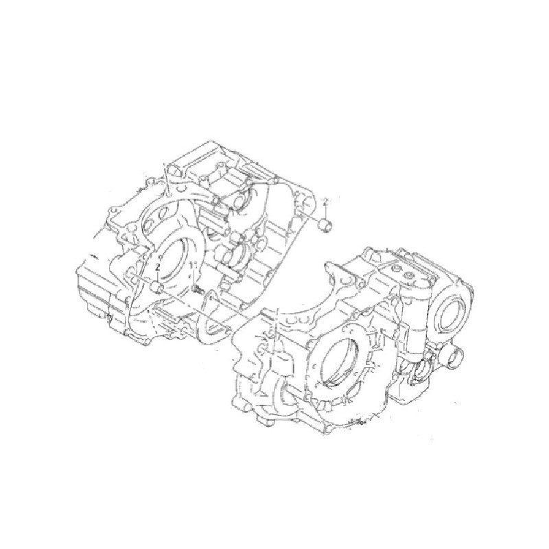 Carter moteur droit 400 LTR / crankcase - Atout-Terrain