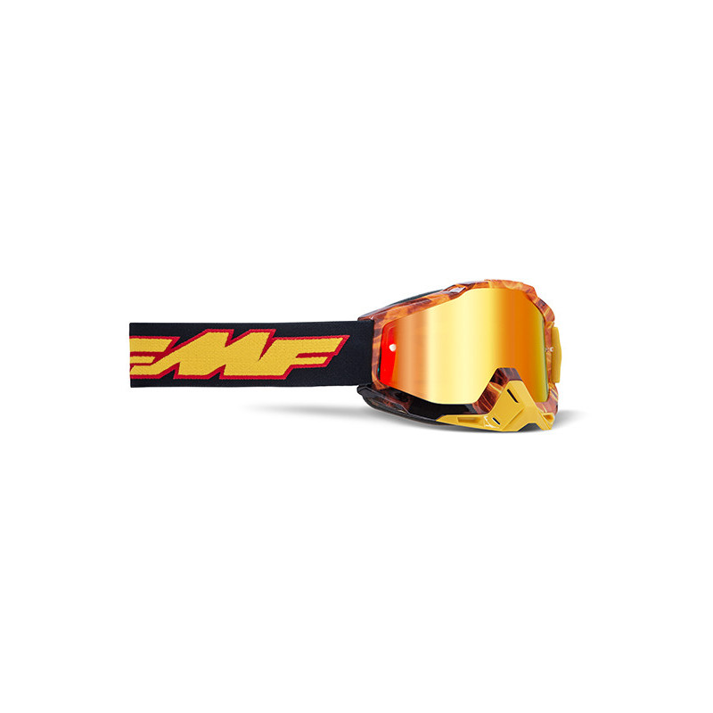 MASQUE POWERBOMB SPARK FMF VISION NOIR / JAUNE / MIROIR ROUGE