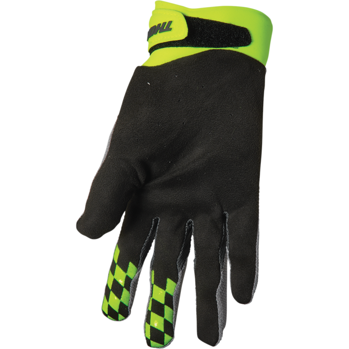 Gants cross Thor Draft jaune gris | MX-Quad