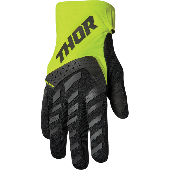 Gants cross Thor Spectrum jaune noir | MX-Quad