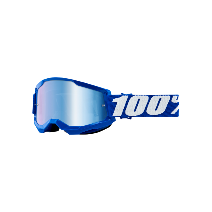 Lunettes masque 100% The Strata 2 miroir bleu | MX-Quad