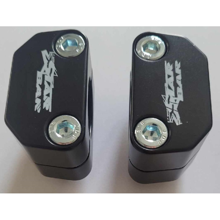 PONTETS REHAUSSES ALU NOIR DE 22mm A 28,6mm+10mm