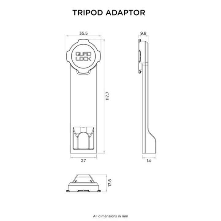 Adaptateur de trépied QUAD LOCK | MX-Quad