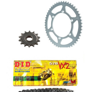 Kit chaine DID520VX2 POLARIS 325 TRAIL BOSS 2001-02 et 330  2003-10