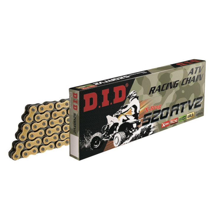 CHAINE DID 520 ATV2 RENFORCE X-RING 92 MAILLONS YAMAHA 200 BLASTER 250 660 RAPTOR