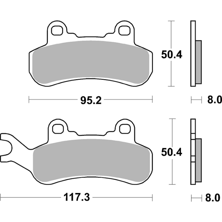 PLAQUETTES DE FREIN AVANT ou ARRIERE SBS 956PSI DROITE MAVERICK X3 TRAIL SPORT