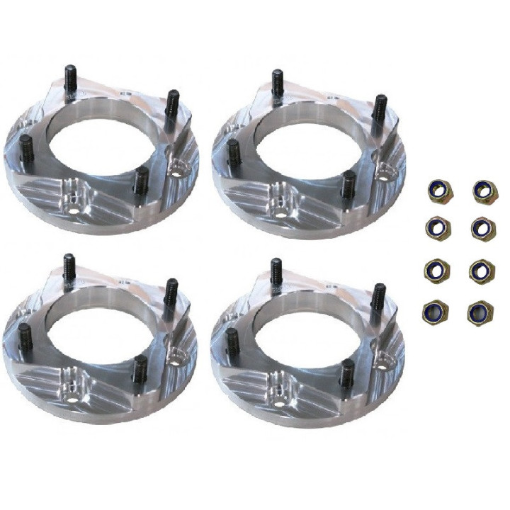 PACK DE 4 ELARGISSEURS XRW ALU AVANT ARRIERE SSV POLARIS RZR 1000 XP TURBO PRO XP TURBO S TRAIL S 900 900S 4x156 m12x150