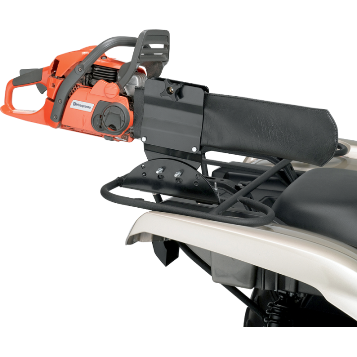 Support acier de tronçonneuse pour porte bagage quad