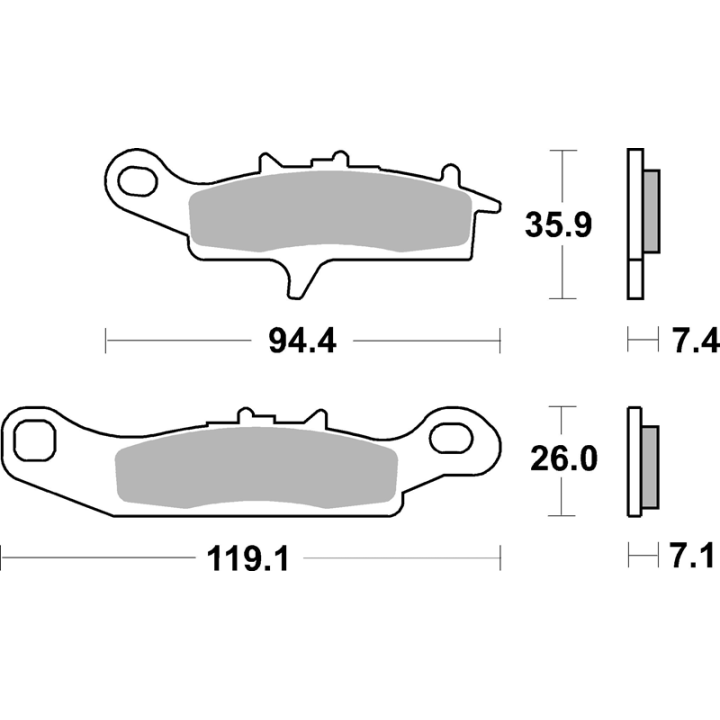 PLAQUETTES DE FREIN SBS RACING KFX 450 AVANT DROITE 798SI