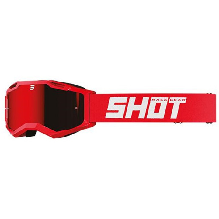 LUNETTES MASQUE CROSS SHOT ASSAULT 2.0 SOLID RED IRIDIUM GLOSSY