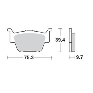 PLAQUETTES DE FREIN MOTO MASTER HONDA TRX 450 ARRIERE