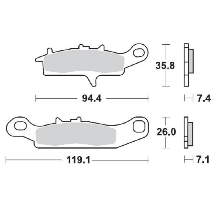 PLAQUETTES DE FREIN MOTO MASTER KAWASAKI KFX 450R AVANT GAUCHE 2008-2022