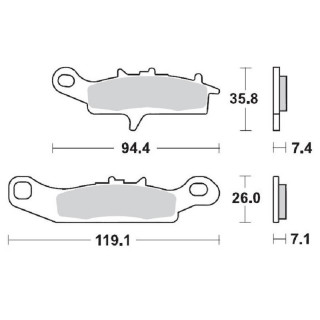 PLAQUETTES DE FREIN MOTO MASTER KAWASAKI KFX 450R AVANT DROIT 2008-2022