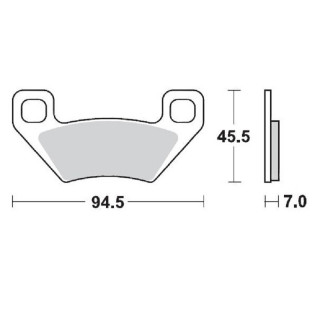 PLAQUETTES DE FREIN MOTO MASTER KYMCO MXU 400 ARRIERE 2008-2011