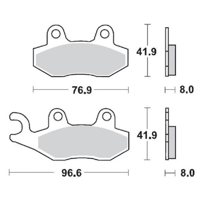PLAQUETTES DE FREIN MOTO MASTER YAMAHA RHINO 660 AVANT GAUCHE