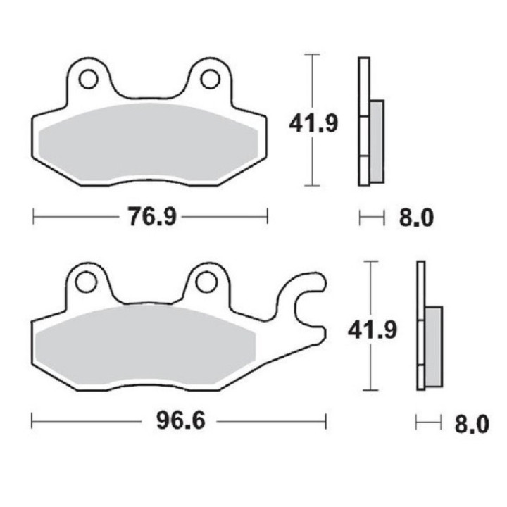PLAQUETTES DE FREIN MOTO MASTER YAMAHA RHINO 660 AVANT DROIT