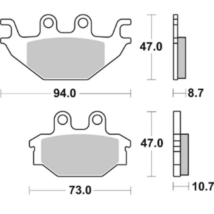 PLAQUETTES DE FREIN AVANT SBS SI KYMCO MAXXER 300 2006-2014
