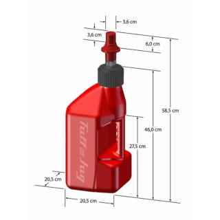 JERRICAN BIDON D' ESSENCE 10L TUFF JUG GENERATION 3 ROUGE
