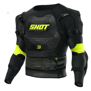 GILET CROSS SHOT OPTIMAL 2.0 NOIR ET JAUNE FLUO ADULTE