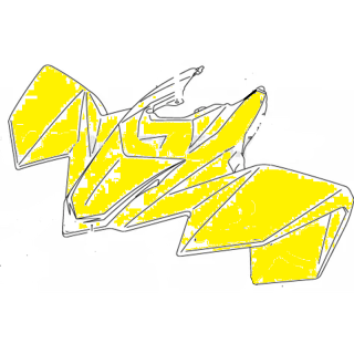 PLASTIQUE COQUE CARENAGE AVANT JAUNE SUZUKI LTR 450 D'ORIGINE
