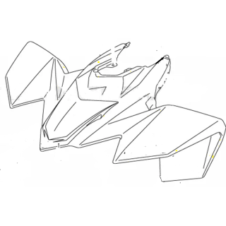 PLASTIQUE COQUE CARENAGE AVANT BLANCHE SUZUKI LTR 450 D'ORIGINE
