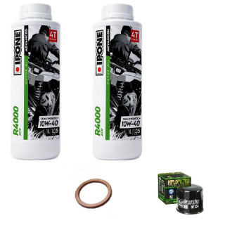 Kit vidange complet YAMAHA 350, 450, 700, 800 WOLVERINE ET 700 GRIZZLY IPONE 10w40 Semi-synthèse R4000 ATV