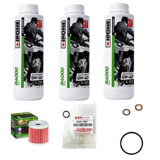 KIT PACK VIDANGE MOTEUR IPONE R4000 ATV 10W40 SUZUKI LTZ KFX 400