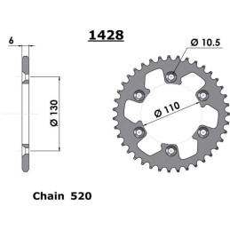COURONNE ACIER 39 DENTS...