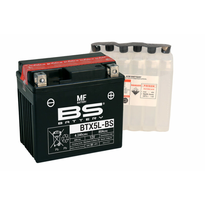 Batterie BS YTX5L-BS pour KTM XC/SX 450-525 | MX-Quad