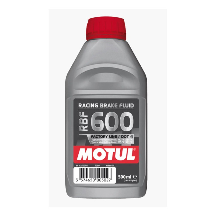 LIQUIDE DE FREIN MOTUL RBF 600 DOT 4 HAUTES THEMPERATURES 500ML