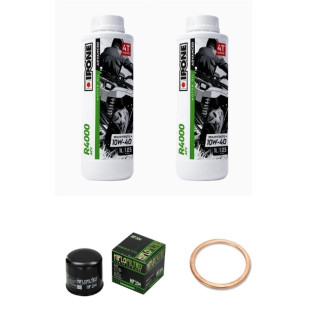 Kit vidange complet YAMAHA 350, 450, 700, 800 WOLVERINE ET 700 GRIZZLY IPONE 10w40 Semi-synthèse R4000 ATV