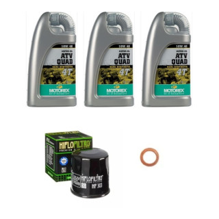Kit vidange complet YAMAHA 350 BRUIN 10w40 Semi-synthèse MOTOREX