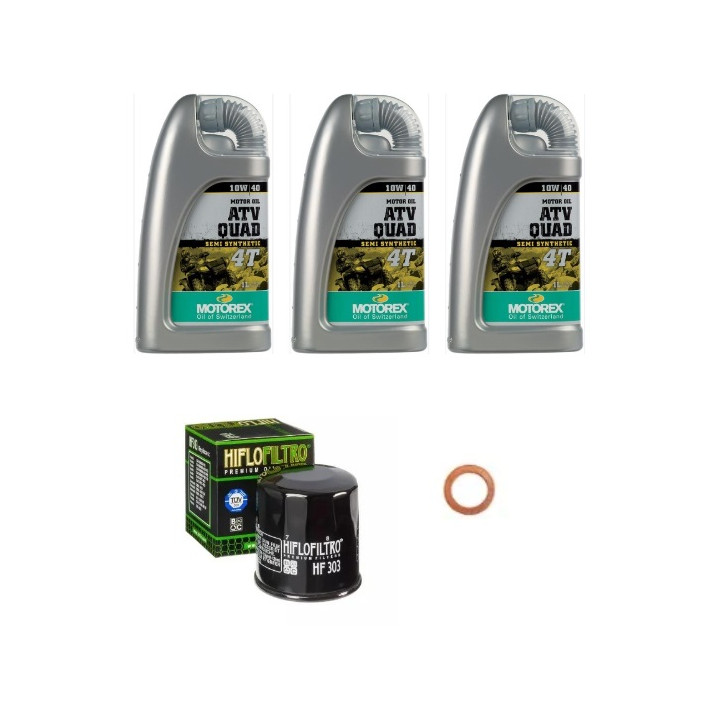 Kit vidange complet YAMAHA 350 BRUIN 10w40 Semi-synthèse MOTOREX