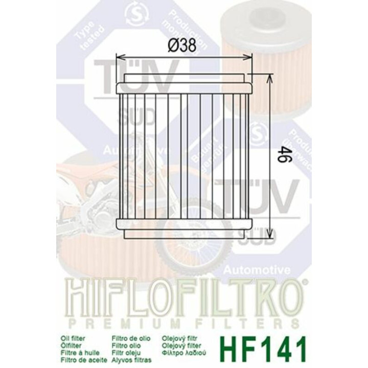 Filtre à huile Yamaha YFZ 450 2003-06 | MX-Quad