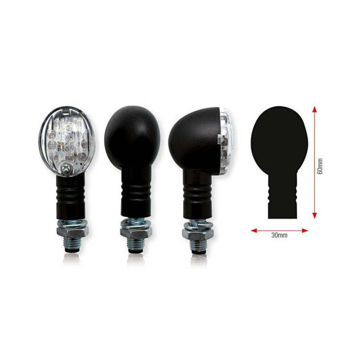 CLIGNOTANTS LEDS  ROND HOMOLOGUES NOIR