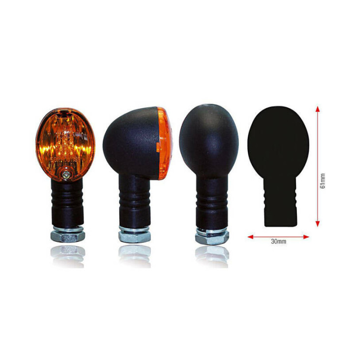 Clignotants Basic noir universels | MX-Quad