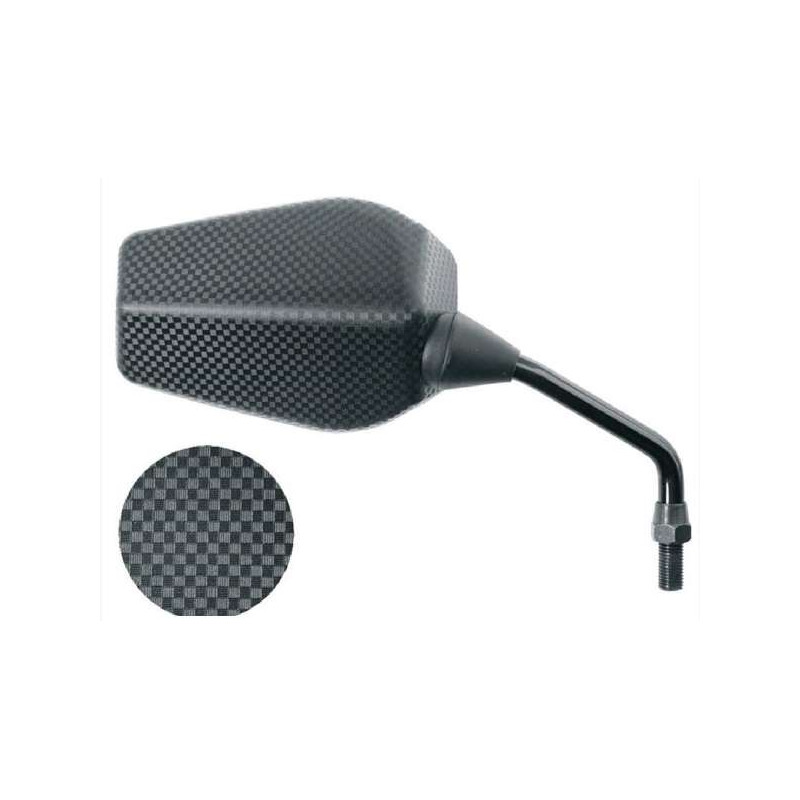 RETROVISEUR CARBONE F1 DROIT M10X125 HOMOLOGUE ROUTE