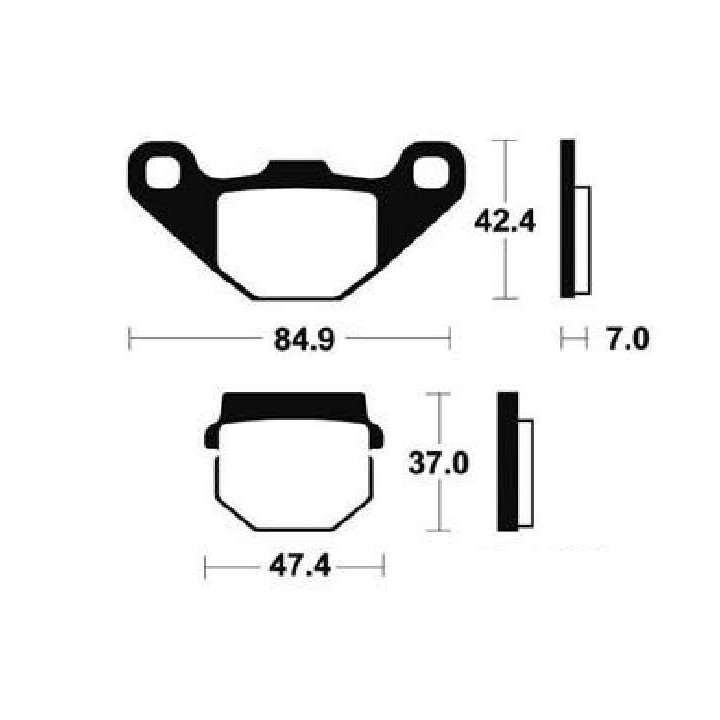 Plaquettes de frein avant Adly 300 Interceptor | MX-Quad