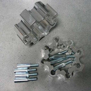 PAIRE D ELARGISSEUR ARRIERE DOUBLE PERCAGE 4x110 ET 4x115 + 45mm