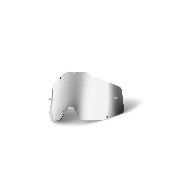 ECRAN REMPLACEMENT MIROIR CHROME FUME POUR MASQUE LUNETTE 100% RACECRAFT,ACCURI ET STRATA 
