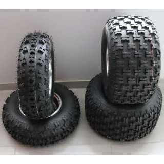 PACK PNEUS CROSS ART SLICER HOMOLOGUE ET JANTES DWT A5 MONTES LTR LTZ KFX KXR MASAI DINLI TRITON