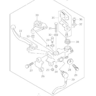 ENSEMBLE LEVIER EMBRAYAGE COCOTTE FREIN PARKING LTZ 400 ATTENTION PAS DE REMISE