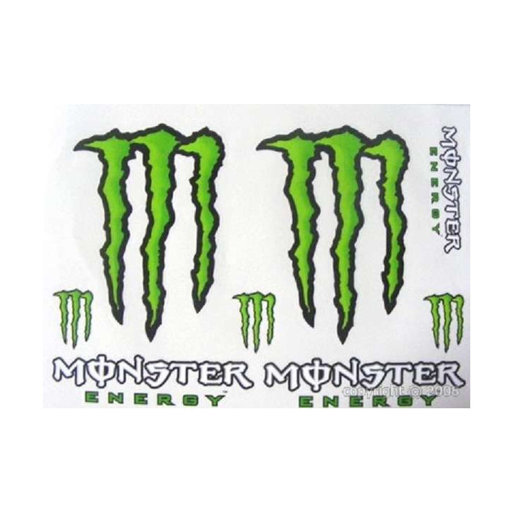 PLANCHE 35cm X 25cm STICKERS AUTOCOLLANT MONSTER